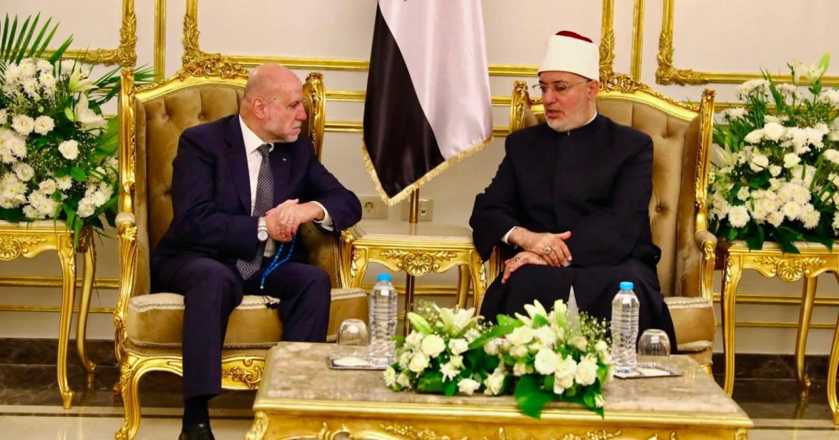 الهباش يبحث مع مفتي جمهورية مصر آخر مستجدات القضية الفلسطينية