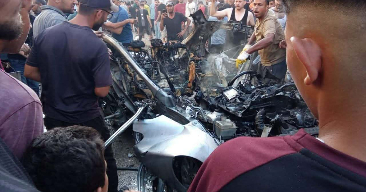 شهيدان بينهما طفلة وإصابات جراء قصف إسرائيلي لسيارة غرب مدنية غزة