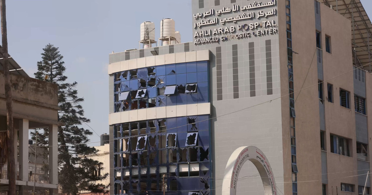 غزة: توقف المولد الكهربائي الرئيسي بمستشفى المعمداني عن العمل